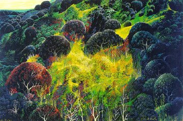 Autumn Fields 1990 Limited Edition Print - Eyvind Earle Autumn Fields 1990 Limited Edition Print - Eyvind Earle