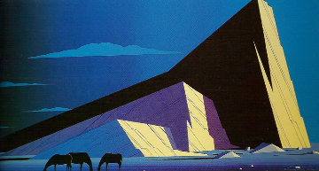 3 Horses 1987 Limited Edition Print - Eyvind Earle 3 Horses 1987 Limited Edition Print - Eyvind Earle