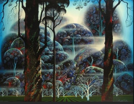 Mist in the Dark Woods 1992 - Califoria Limited Edition Print - Eyvind Earle