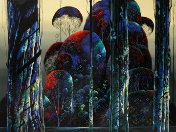 Trees Draped in Autumn AP 1990 Limited Edition Print - Eyvind Earle Trees Draped in Autumn AP 1990 Limited Edition Print - Eyvind Earle