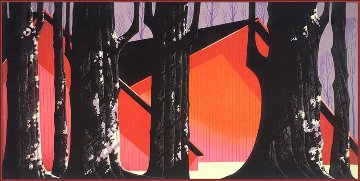 Winter Barnyard 1991 Limited Edition Print - Eyvind Earle Winter Barnyard 1991 Limited Edition Print - Eyvind Earle