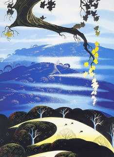 Yellow Leaves 1998 Limited Edition Print - Eyvind Earle Yellow Leaves 1998 Limited Edition Print - Eyvind Earle