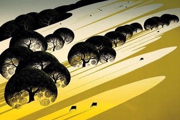 Cattle Country Limited Edition Print - Eyvind Earle Cattle Country Limited Edition Print - Eyvind Earle
