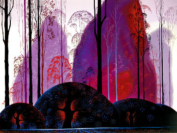 Mauve, Red and Purple 1987 Limited Edition Print - Eyvind Earle Mauve, Red and Purple 1987 Limited Edition Print - Eyvind Earle