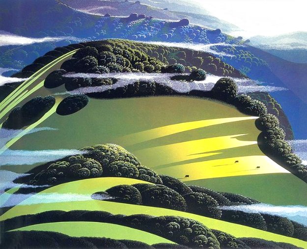 絵画 Evergreen Valley Eyvind_Earle_Beyond_the_Valley