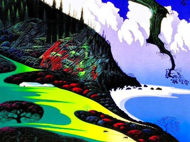 Eyvind_Earle_Barns_By_the_Sea_