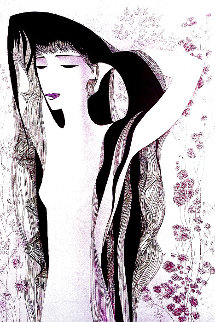 Girl With the Raven Hair 1980 Limited Edition Print - Eyvind Earle Girl With the Raven Hair 1980 Limited Edition Print - Eyvind Earle