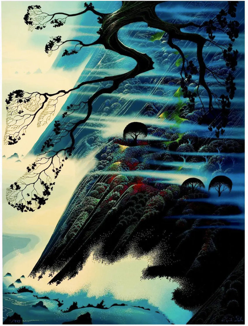 Sea, Wind, and Fog 1990 - Huge Limited Edition Print by Eyvind Earle