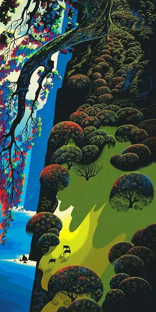 絵画 Evergreen Valley Monument Valley (Signed) - Toshi Yoshida