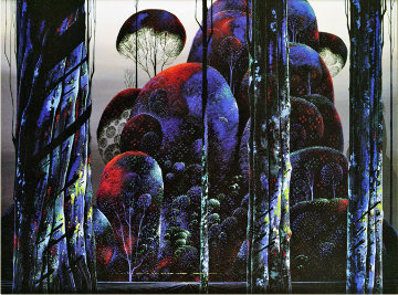 Trees Draped in Autumn 1990 Limited Edition Print - Eyvind Earle Trees Draped in Autumn 1990 Limited Edition Print - Eyvind Earle