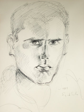 Self-Portrait Drawing  1951 Drawing - Eyvind Earle