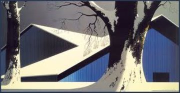 Winter Quiet 1980 Limited Edition Print - Eyvind Earle Winter Quiet 1980 Limited Edition Print - Eyvind Earle