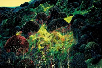Autumn Fields 1990 AP Limited Edition Print - Eyvind Earle Autumn Fields 1990 AP Limited Edition Print - Eyvind Earle