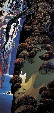 Enchanted Coast 1970 Early - California Limited Edition Print - Eyvind Earle