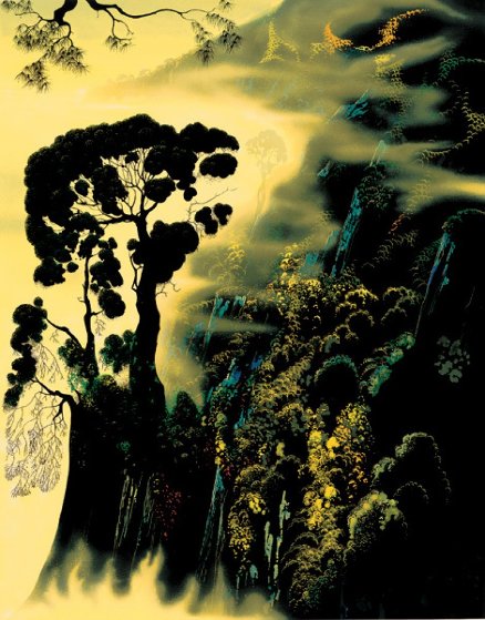 Sunset Silhouette 1999 Limited Edition Print by Eyvind Earle Sunset Silhouette 1999 Limited Edition Print by Eyvind Earle