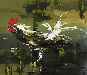 Pond Walker 2002 34x38 Original Painting - Thomas Easley Pond Walker 2002 34x38 Original Painting - Thomas Easley