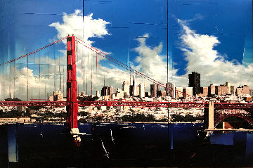 Happy Day on a Golden Bay Triptych 2018 40x60 Super Huge Original Painting - Thomas Easley Happy Day on a Golden Bay Triptych 2018 40x60 Super Huge Original Painting - Thomas Easley