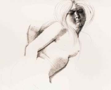 Nude Drawing 1972 27x39 Drawing - Emilio Greco Nude Drawing 1972 27x39 Drawing - Emilio Greco