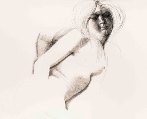 Nude  Drawing 1972 27x39 Drawing - Emilio Greco