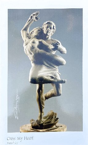 Cross My Heart Bronze Sculpture 2007 38 in - Huge Sculpture - Martin Eichinger