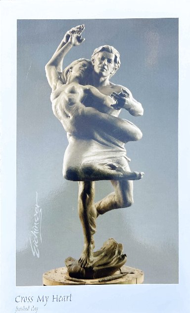 Cross My Heart Bronze Sculpture 2007 38 in - Huge Sculpture by Martin Eichinger