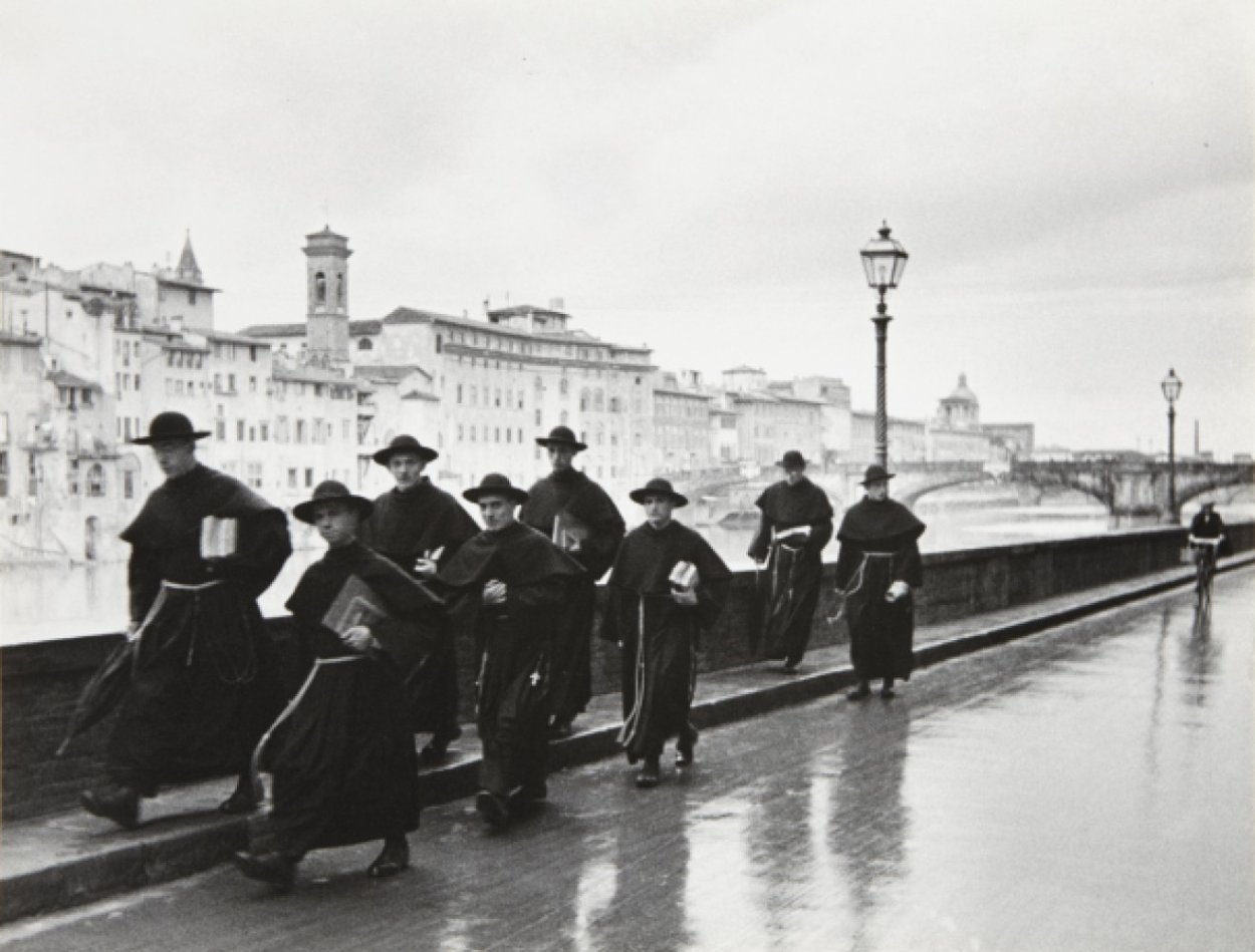 Monks Along the Arno 1935 Limited Edition Print by Alfred Eisenstaedt Monks Along the Arno 1935 Limited Edition Print by Alfred Eisenstaedt