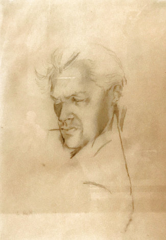 Willem De Kooning Portrait 1939 16x13 Drawing - Elaine De Kooning