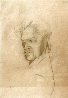 Willem De Kooning Portrait 1939 16x13 Drawing by Elaine De Kooning - 0