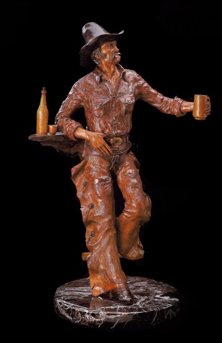 Thirsty Fella Bronze Sculpture 1967 27 in Sculpture by Elie Hazak Thirsty Fella Bronze Sculpture 1967 27 in Sculpture by Elie Hazak
