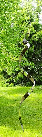 Untitled Ribbon Steel Sculpture 69 in - Huge Monumental  Size Sculpture - Elijah David Herschler