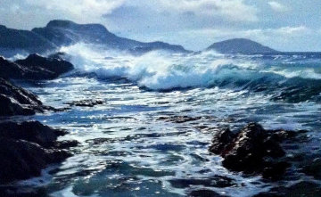 Kerry Coast 39.6 X 57.6 Original Painting - Peter Ellenshaw Kerry Coast 39.6 X 57.6 Original Painting - Peter Ellenshaw