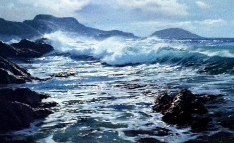 Kerry Coast 39.6 X 57.6 Original Painting - Peter Ellenshaw