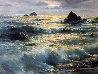 Golden Hour - (California Seascape) 1957 47x37 Original Painting by Peter Ellenshaw - 0