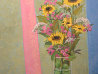 Sunflower Vase 1997 40x30 Huge Original Painting by Russ Elliott - 1
