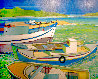 Mykonos, Greece 1985 40x50 - Huge Original Painting by Russ Elliott - 0