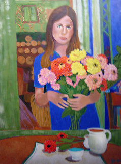 Nancy 1998 30x40 Original Painting - Russ Elliott
