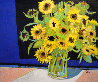 Small Sun Flowers 20x24 Original Painting by Russ Elliott - 1