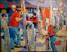 Montauk Fisherman 30x40 Huge Original Painting by Russ Elliott - 1