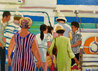 Caribbean Daytrippers - 20x24 Original Painting by Russ Elliott - 1