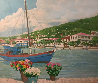 Charlotte Amalie 1986 53x63 Huge Original Painting by Russ Elliott - 0
