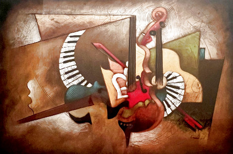 Orchestration 56x43 - Huge Original Painting - Babak Emanuel