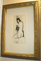 Nude Woman Drawing 8x4 Drawing by Nissan Engel - 1