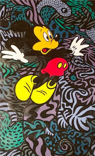 Slipin' the Mouse a Mickey 1990 42x30 Huge EARLY Original Painting - Ron  English