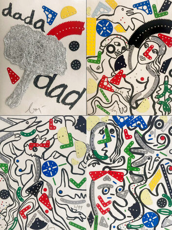 Comme le Comme Dans le Comme Complete Portfolio of 4  Framed Graveures -  2002 Limited Edition Print - Enrico Baj