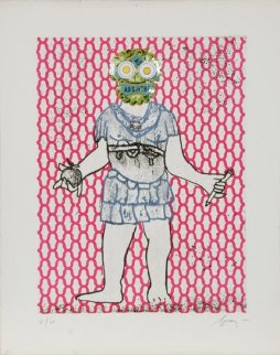 Flavius Valerius Constantinus Chlorus From Imperatores Romani Portfolio 1972 Limited Edition Print - Enrico Baj Flavius Valerius Constantinus Chlorus From Imperatores Romani Portfolio 1972 Limited Edition Print - Enrico Baj