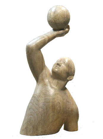 Goal Wood Sculpture Unique 2019 2019 35 in Sculpture - Alexander Eremin