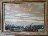 Necklaces in the Sky 1950 32x22 Original Painting by Eric Sloane - 1 Necklaces in the Sky 1950 32x22 Original Painting by Eric Sloane - 1