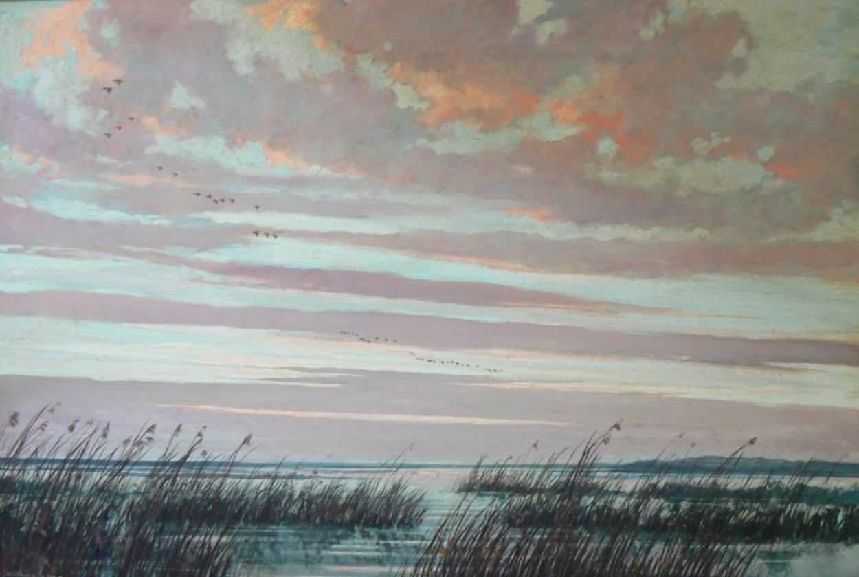 Necklaces in the Sky 1950 32x22 Original Painting by Eric Sloane Necklaces in the Sky 1950 32x22 Original Painting by Eric Sloane