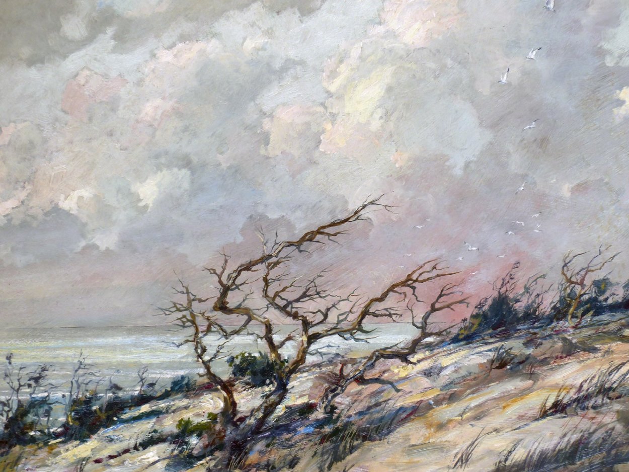 Wind 1950 23x29 Original Painting by Eric Sloane Wind 1950 23x29 Original Painting by Eric Sloane