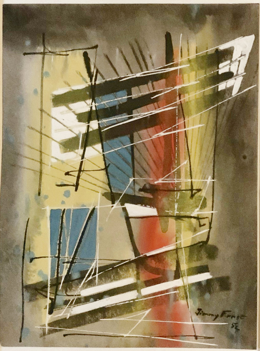 Untitled Abstract 1952 8x6 Works on Paper (not prints) by Jimmy Ernst